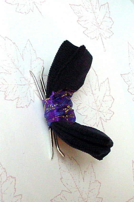 Pre Tied Bow Tie Tie, Purple and Navy Asymmetrical 50s Fashion Men