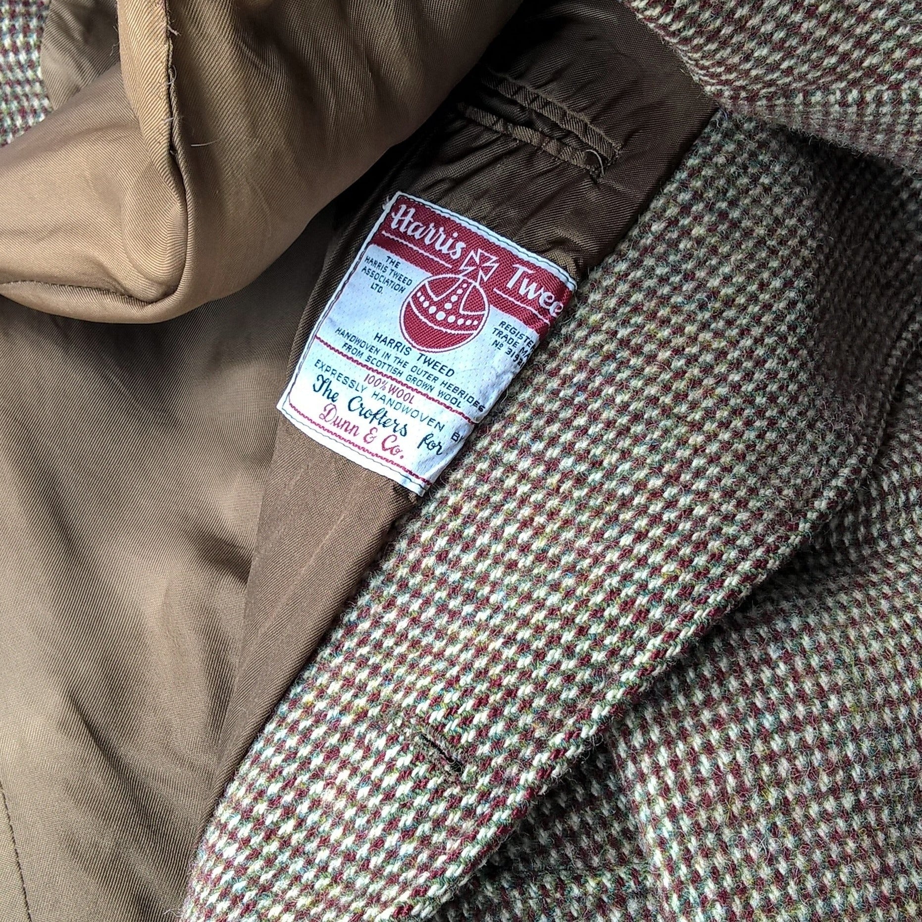 The Harris Tweed for the hat has been up-cycled from vintage jackets