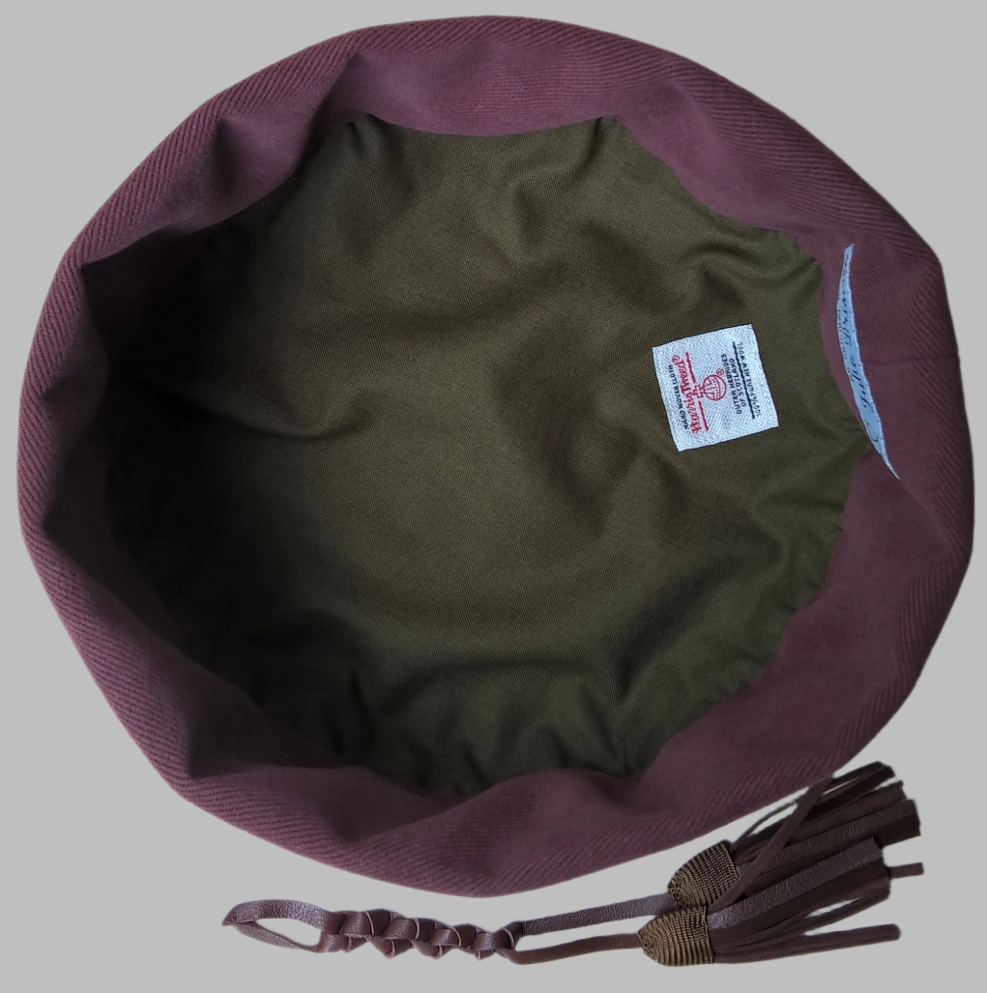 Harris Tweed hat has a comfortable cotton lining