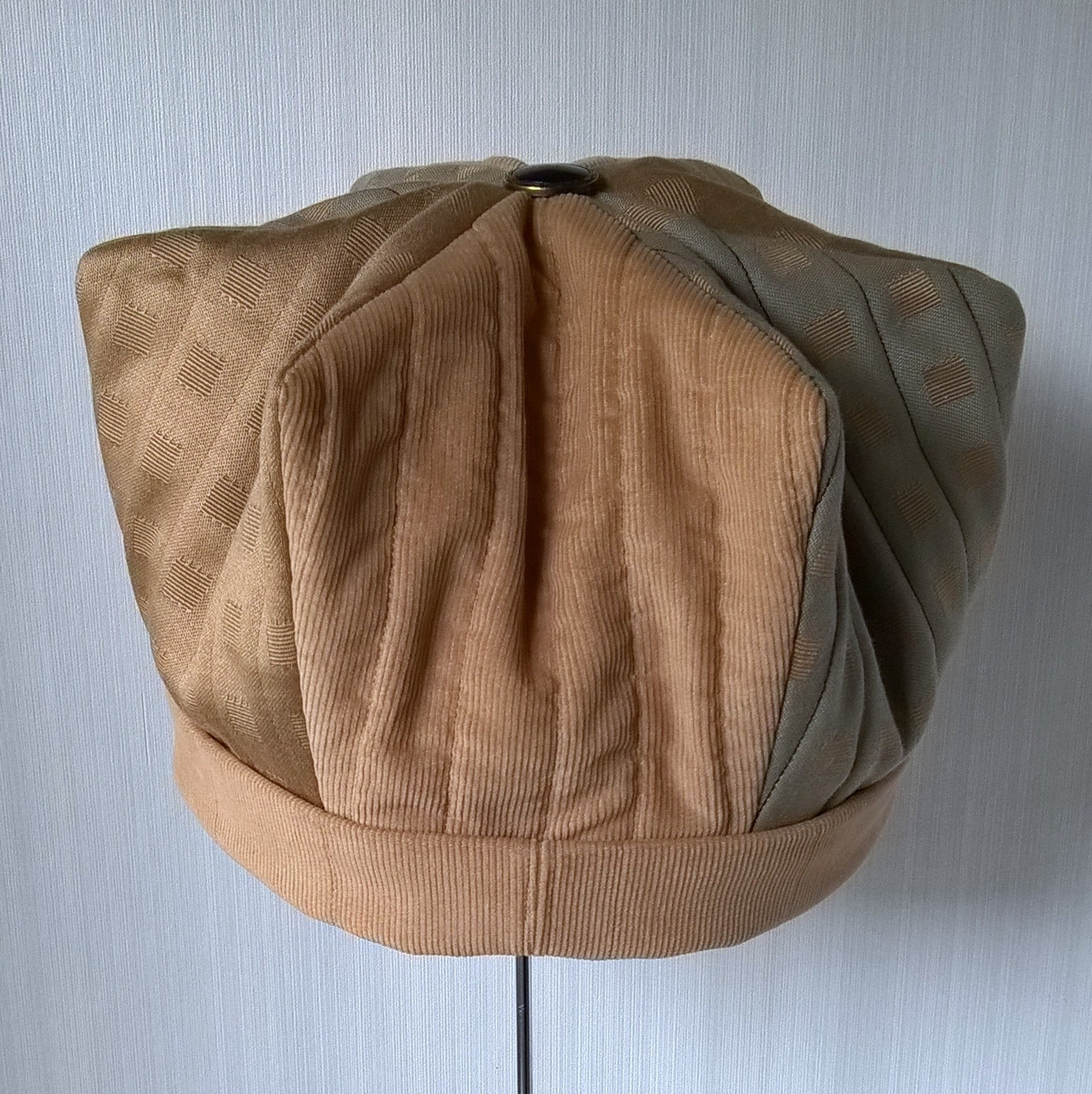 Back view of the harlequin smoking cap
