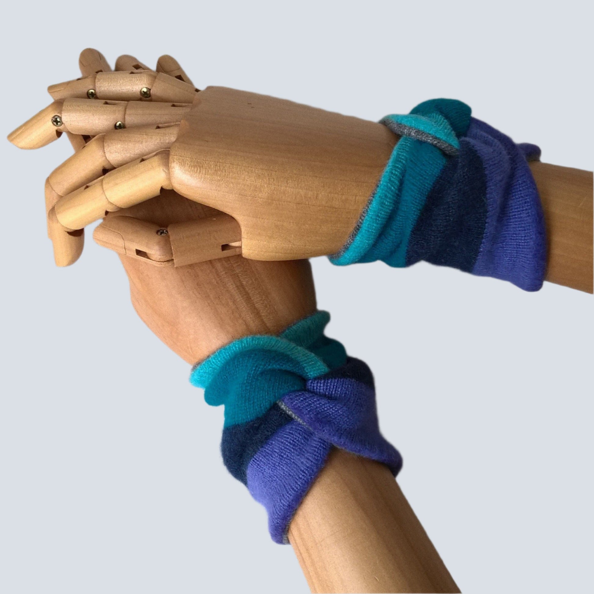 A pair of cashmere wrist knots 