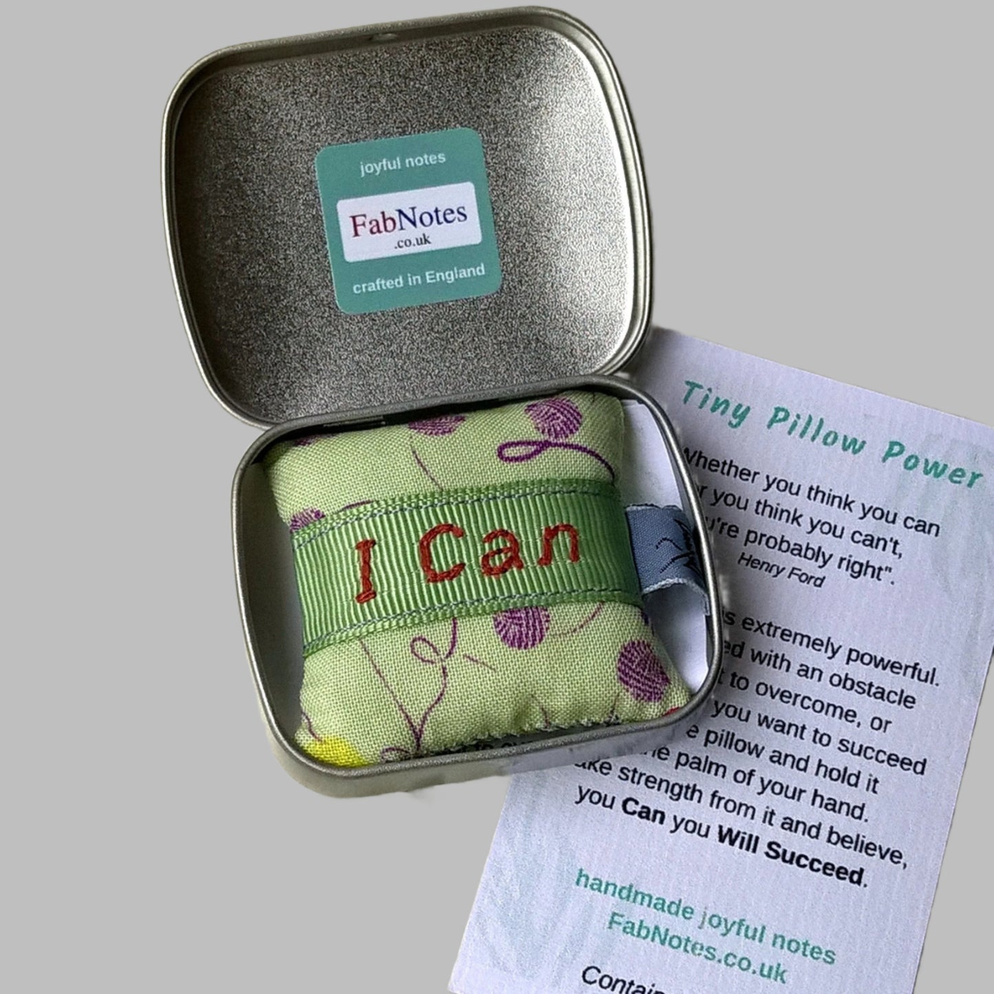 Mini Lavender Pillow I Can Succeed confidence builder
