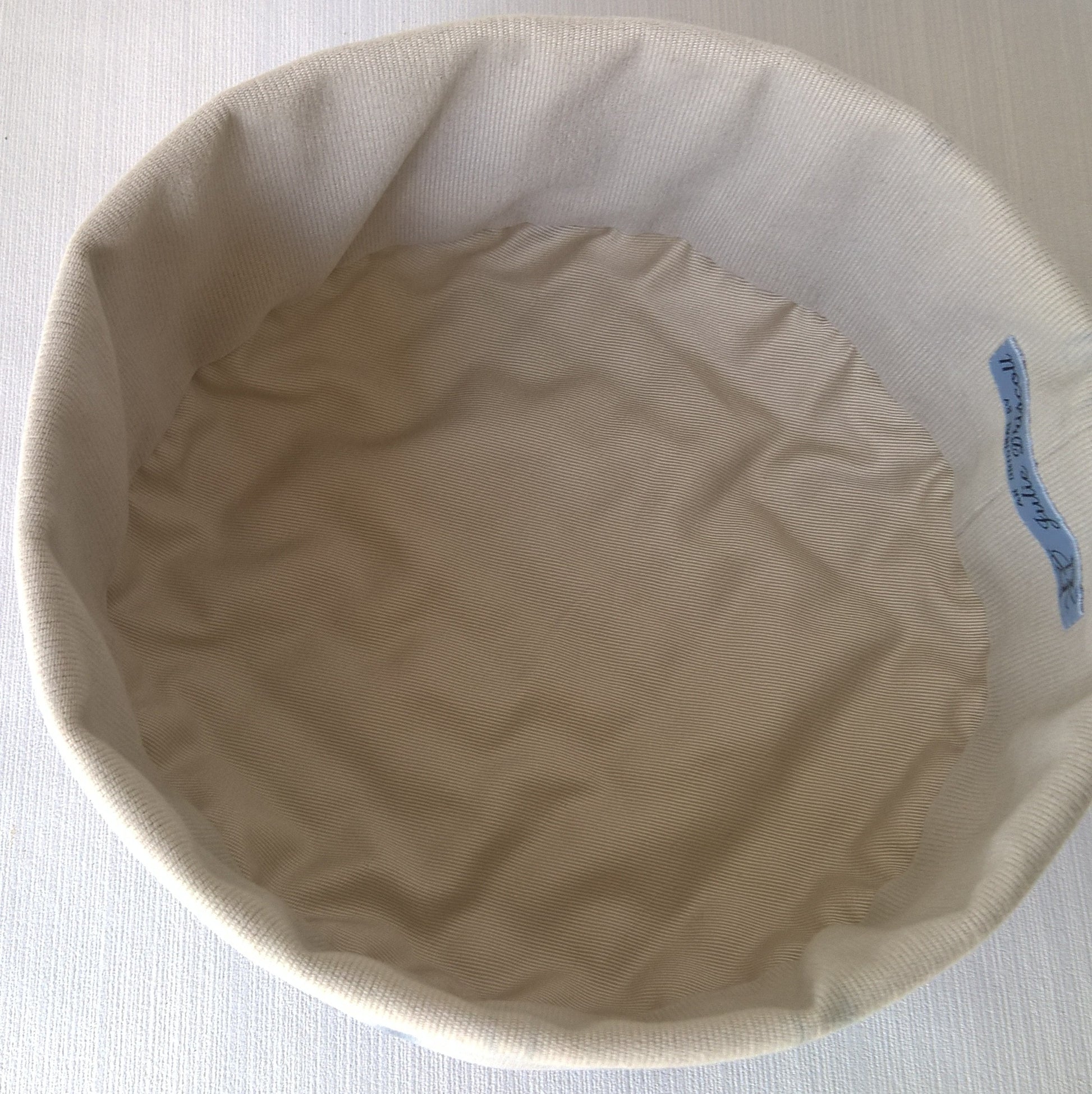 Cotton lined putty and blue tie dye hat