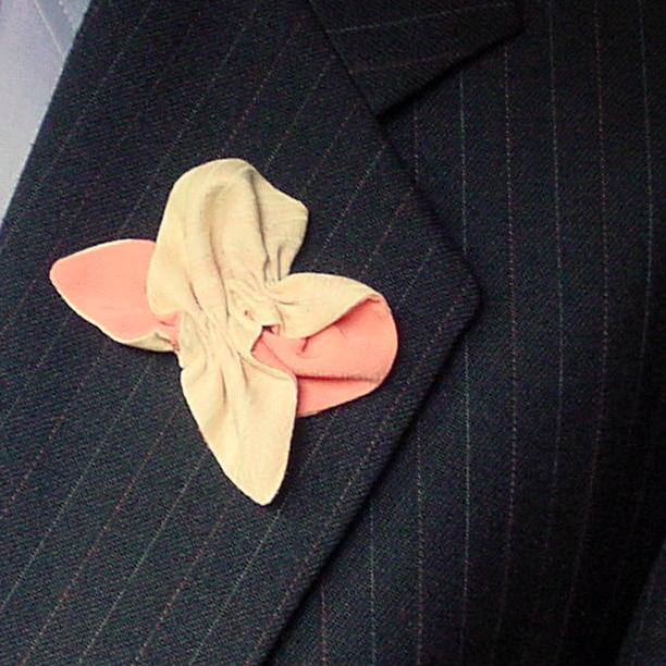 Silk Wedding Boutonniere, Men’s Lemon Lapel Pin