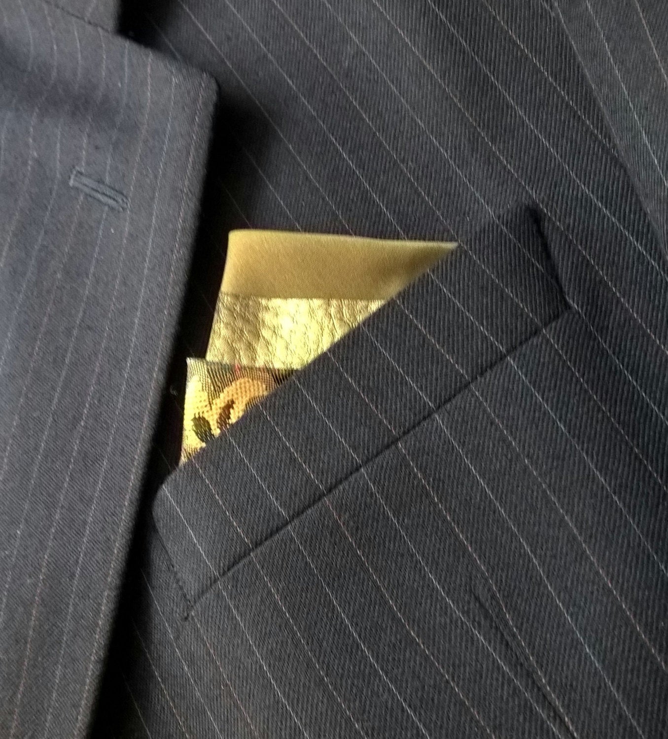 Green Pocket Square with Animal Print, Mens Fashion Pre Folded Suit Accessories